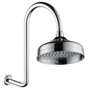Lillian Overhead Wall Shower Upswept  Chrome by Fienza, a Shower Heads & Mixers for sale on Style Sourcebook