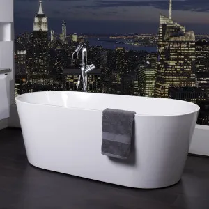 Jaya Free Standing Bath Acrylic 1700 Gloss White by decina, a Bathtubs for sale on Style Sourcebook