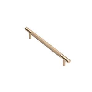 Brushed Brass Knurled Drawer Pull - Charmian Medium (198mm overall) by Manovella, a Cabinet Hardware for sale on Style Sourcebook