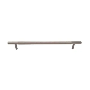 Brushed Nickel Knurled Drawer Pull - Charmian Large (280mm overall) by Manovella, a Cabinet Hardware for sale on Style Sourcebook
