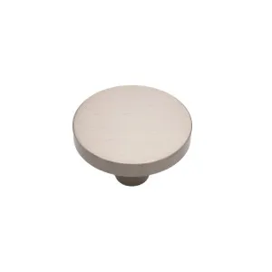 Brushed Nickel Round Profile Cabinet Knob - Olivia by Manovella, a Cabinet Hardware for sale on Style Sourcebook