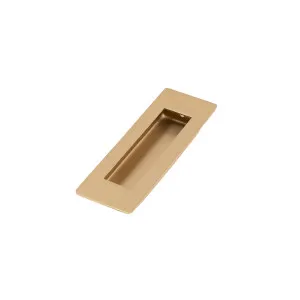 Satin Brass Sliding Door Flush Pull 120mm x 40mm by Manovella, a Door Knobs & Handles for sale on Style Sourcebook