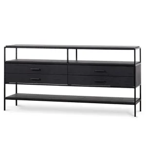 Ex Display - Arron 1.6m Sideboard Unit - Full Black by Interior Secrets - AfterPay Available by Interior Secrets, a Sideboards, Buffets & Trolleys for sale on Style Sourcebook