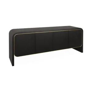 Boran 2m Buffet Unit - Textured Espresso Black by Interior Secrets - AfterPay Available by Interior Secrets, a Sideboards, Buffets & Trolleys for sale on Style Sourcebook