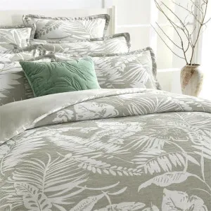 Renee Taylor Palm Tree Jacquard Sage Green European Pillowcase by null, a Cushions, Decorative Pillows for sale on Style Sourcebook