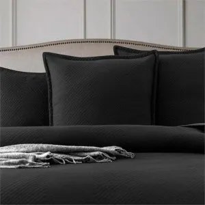 Renee Taylor Chevron Jacquard Black European Pillowcase by null, a Cushions, Decorative Pillows for sale on Style Sourcebook