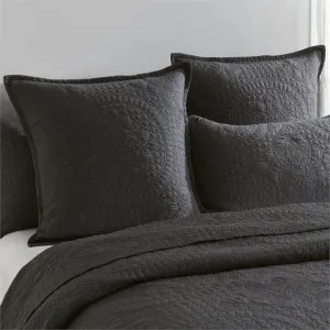 Renee Taylor Asher Jacquard Grey European Pillowcase by null, a Cushions, Decorative Pillows for sale on Style Sourcebook