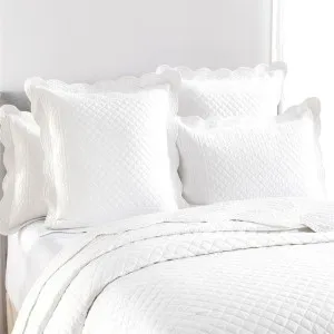 Renee Taylor Scallop Jacquard Pearl European Pillowcase by null, a Cushions, Decorative Pillows for sale on Style Sourcebook