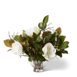 Magnolia Flower & Buds - Kiara Vase - 66 x 58 x 58 cm by Elme Living, a Plants for sale on Style Sourcebook