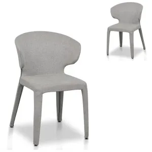 Set of 2 - Pollard Fabric Dining Chair - Coastal Light Grey by Interior Secrets - AfterPay Available by Interior Secrets, a Dining Chairs for sale on Style Sourcebook