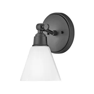 Hinkley Arti Medium Adjustable Wall Sconce w/Opal Glass Black by Hinkley, a Wall Lighting for sale on Style Sourcebook