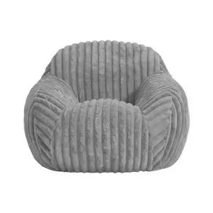 I AM FAKE Faux Fur Corduroy Kids Snug Chair, Grey by I AM FAKE, a Kids Chairs & Tables for sale on Style Sourcebook