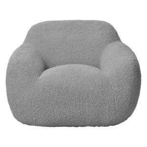 I AM FAKE Boucle Fabric Snug Chair, Medium, Grey by I AM FAKE, a Chairs for sale on Style Sourcebook