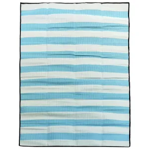Chatai Lexi Outdoor Foldable Camping / Picnic Mat, 240x150cm, Aqua / White by Rug Club, a Outdoor Rugs for sale on Style Sourcebook