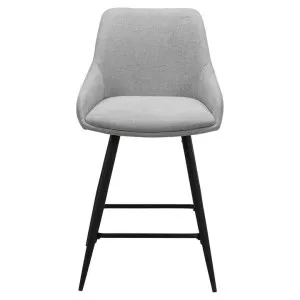 Denzerma Fabric Counter Stool, Silver Grey by Viterbo Modern Furniture, a Bar Stools for sale on Style Sourcebook