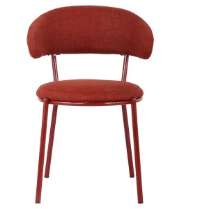 Buttler Fabric & Metal Dning Chair, Red by Viterbo Modern Furniture, a Dining Chairs for sale on Style Sourcebook