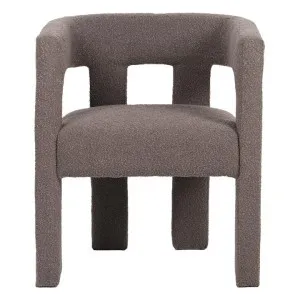 Ponscale Boucle Fabric Occasional Chair, Chocolate by Viterbo Modern Furniture, a Chairs for sale on Style Sourcebook
