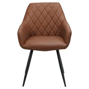 Planck Faux Leather Dining Chair, Cognac by Viterbo Modern Furniture, a Dining Chairs for sale on Style Sourcebook