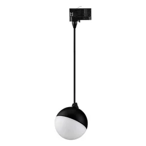 Moon Aluminium 3 Circuit Dimmabe LED Track Pendant Light, Opal Fascia, CCT, Black by Domus Lighting, a Spotlights for sale on Style Sourcebook