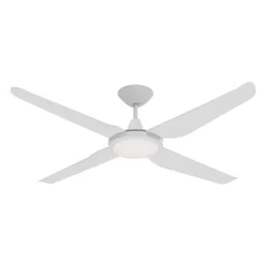 Motion DC Ceiling Fan with CCT LED Light, 130cm/52", White by Domus Lighting, a Ceiling Fans for sale on Style Sourcebook