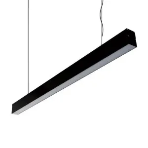 Max Aluminium LED Linear Pendant Light, Wide, 170cm, 3000K, Black by Domus Lighting, a Pendant Lighting for sale on Style Sourcebook