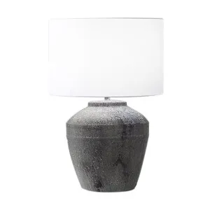 Elanor Ceramic Table Lamp Brown by James Lane, a Lighting for sale on Style Sourcebook