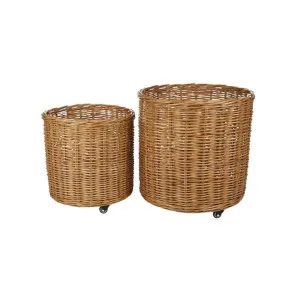 Ana 2 Piece Willow Rattan Basket / Planter Holder Set by Coast To Coast Home, a Plant Holders for sale on Style Sourcebook