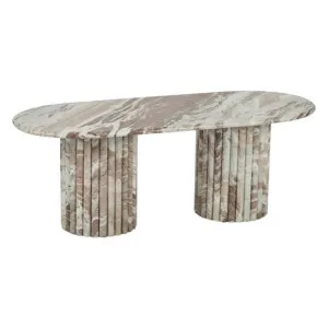 Silvio Marble Oval Coffee Table, 100cm by Coast To Coast Home, a Coffee Table for sale on Style Sourcebook