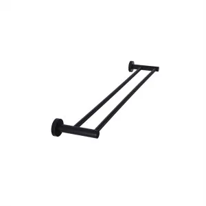 Round Towel Rail Double 600 Matte Black by Meir, a Towel Rails for sale on Style Sourcebook