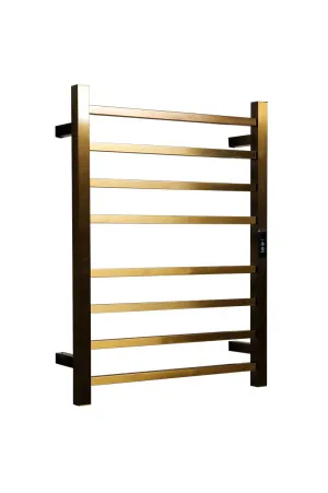 Towel Rail Heated Flat Square 530X700 Brushed Gold by Hotwire, a Towel Rails for sale on Style Sourcebook