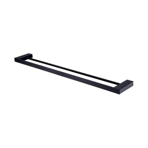 Athens Towel Rail Double 600 Matte Black by Oliveri, a Towel Rails for sale on Style Sourcebook