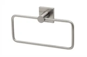 Radii Square Towel Ring Brushed Nickel by PHOENIX, a Towel Rails for sale on Style Sourcebook