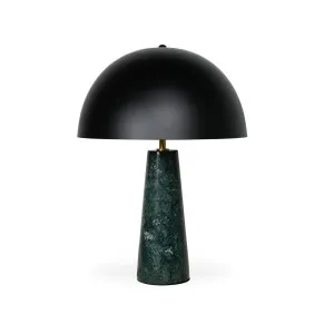 Mila Table Lamp - Green Marble - Black Shade by Darcy & Duke, a Table & Bedside Lamps for sale on Style Sourcebook
