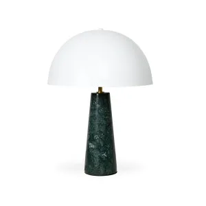 Mila Table Lamp - Green Marble - White Shade by Darcy & Duke, a Table & Bedside Lamps for sale on Style Sourcebook