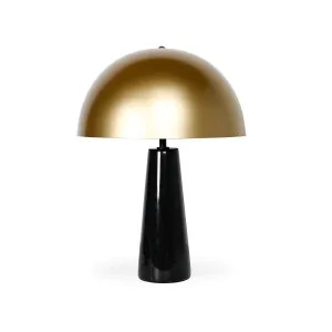 Mila Table Lamp - Black Marble - Gold Shade by Darcy & Duke, a Table & Bedside Lamps for sale on Style Sourcebook