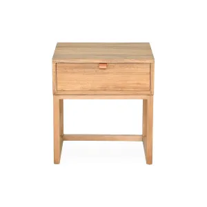 Ori - Bedside Table With Drawer - Wood - Natural by Darcy & Duke, a Bedside Tables for sale on Style Sourcebook