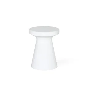 Cape Round Stool Side Table - White by Darcy & Duke, a Bar Stools for sale on Style Sourcebook