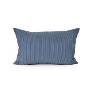 Cord Lumbar Cushion - Navy - Feather Fill by Darcy & Duke, a Cushions, Decorative Pillows for sale on Style Sourcebook