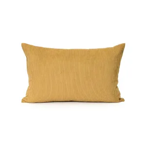 Cord Lumbar Cushion - Ochre - Feather Fill by Darcy & Duke, a Cushions, Decorative Pillows for sale on Style Sourcebook