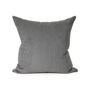Cord Cushion - Grey - Feather Fill by Darcy & Duke, a Cushions, Decorative Pillows for sale on Style Sourcebook