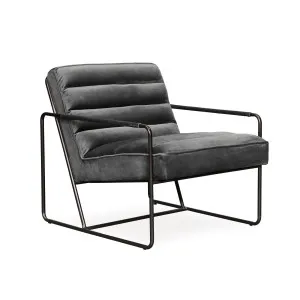 Cubica Chair - Charcoal - Gun Black Frame by Darcy & Duke, a Chairs for sale on Style Sourcebook