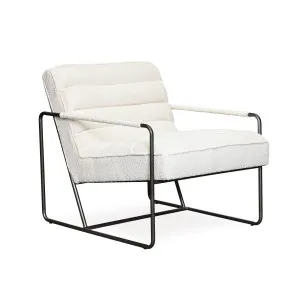 Cubica Chair - Boucle Cream - Gun Black Frame by Darcy & Duke, a Chairs for sale on Style Sourcebook