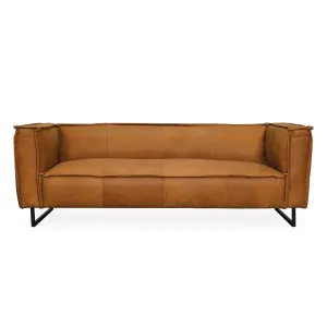 Lola Sofa - Cognac Leather - Black Leg by Darcy & Duke, a Chairs for sale on Style Sourcebook