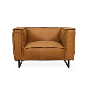 Lola Chair - Cognac Leather - Black Leg by Darcy & Duke, a Chairs for sale on Style Sourcebook