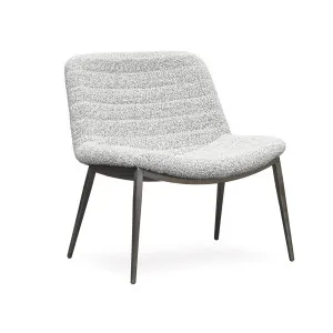 Ancona Chair - Black And White Boucle - Brush Black Steel by Darcy & Duke, a Chairs for sale on Style Sourcebook