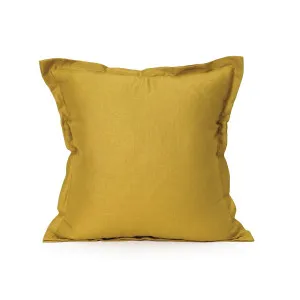 Elements Linen Cushion - Chartreuse - 55 X 55 - Feather Fill by Darcy & Duke, a Cushions, Decorative Pillows for sale on Style Sourcebook