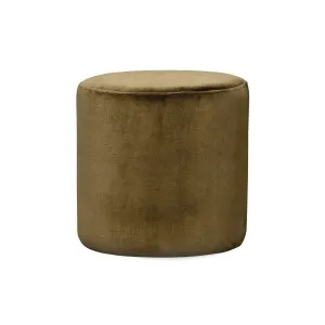 Soho Velvet Ottoman Small - Olive by Darcy & Duke, a Ottomans for sale on Style Sourcebook