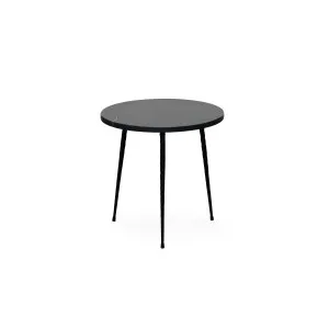 Alba Side Table Small - Black Marble Black Frame by Darcy & Duke, a Side Table for sale on Style Sourcebook