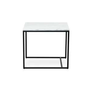 Reno Side Table Medium - White Marble by Darcy & Duke, a Side Table for sale on Style Sourcebook