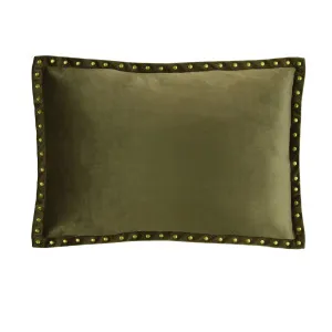Essential Fine Velvet Lumbar Cushion - Olive by Darcy & Duke, a Cushions, Decorative Pillows for sale on Style Sourcebook